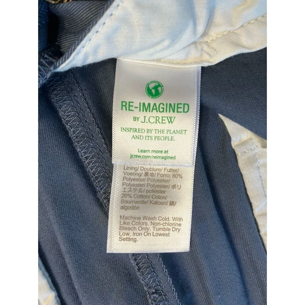 J.Crew Re-Imagined Blue Chino Pants Slim FLEX Straight W32 L32